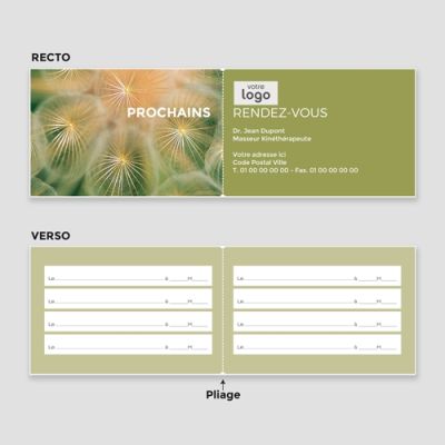 Carte de visite 2 volets