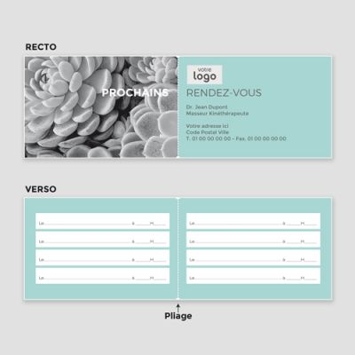Carte de visite 2 volets