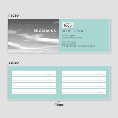 Carte de visite 2 volets
