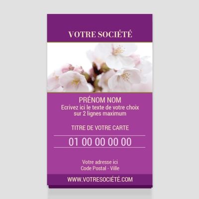 Carte de visite verticale