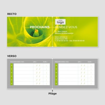 Carte de visite 2 volets