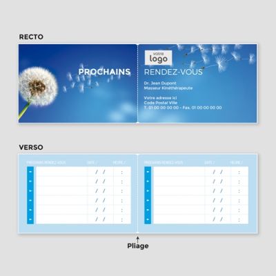 Carte de visite 2 volets