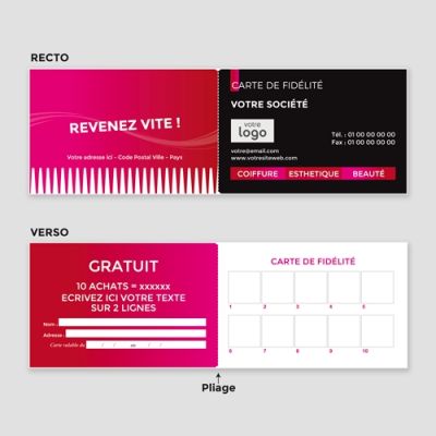 Carte de visite 2 volets
