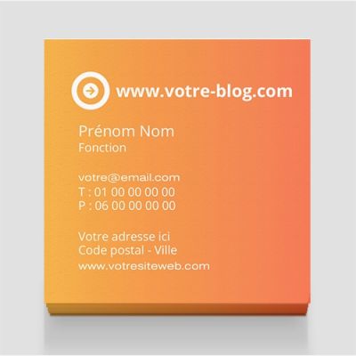 Carte de visite carrée