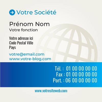 Carte de visite carrée