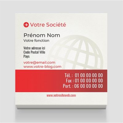 Carte de visite carrée