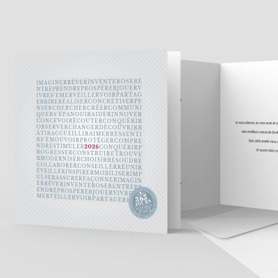 Carte de voeux 2 volets