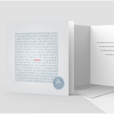 Carte de voeux 2 volets
