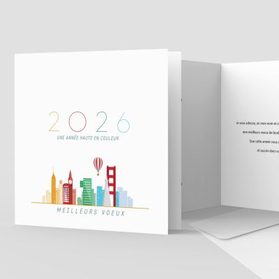 Carte de voeux 2 volets