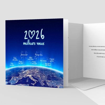 Carte de voeux 2 volets