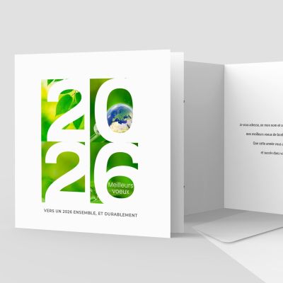 Carte de voeux 2 volets
