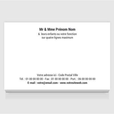 Carte de visite grand format