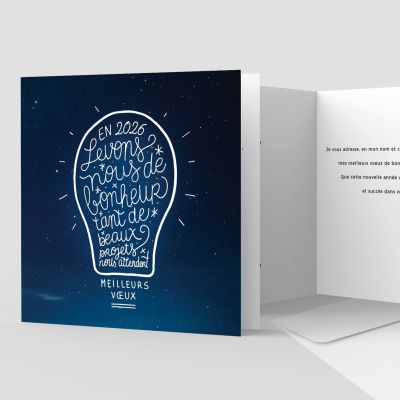 Carte de voeux 2 volets