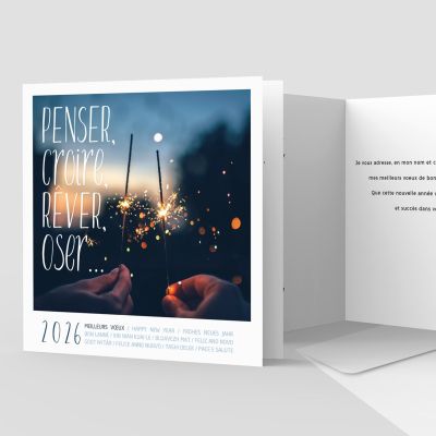 Carte de voeux 2 volets