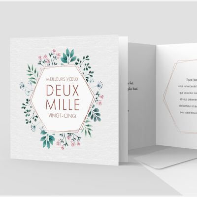 Carte de voeux 2 volets