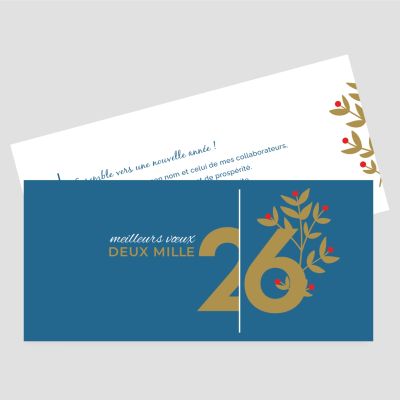 Carte de voeux recto verso