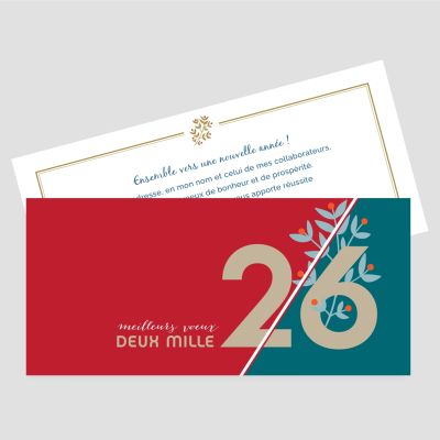 Carte de voeux recto verso
