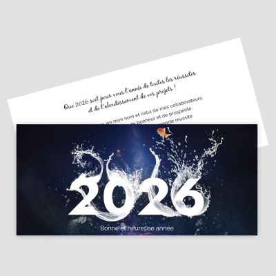 Carte de voeux recto verso