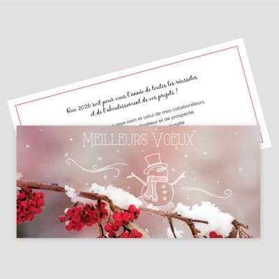 Carte de voeux recto verso