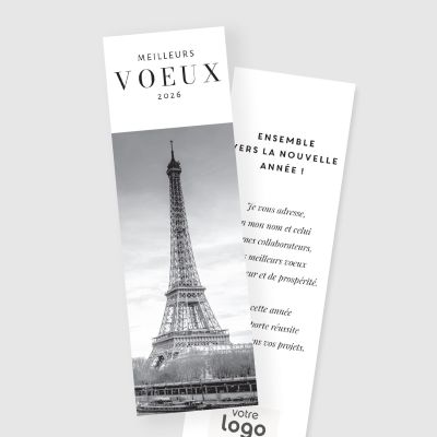 Carte de voeux marque page RV