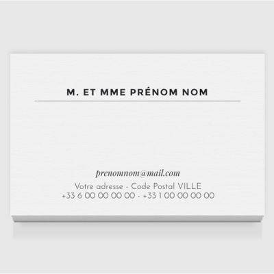 Carte de visite grand format