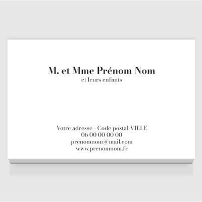 Carte de visite grand format