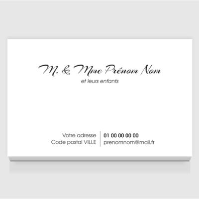 Carte de visite grand format