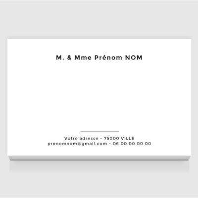 Carte de visite grand format