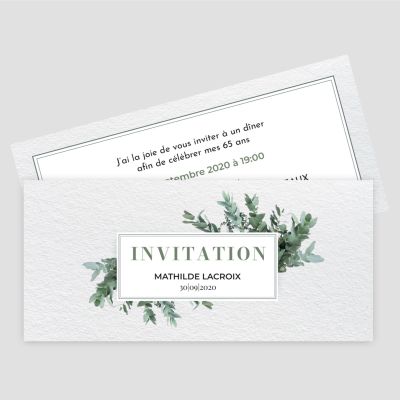 Carton d'invitation recto verso