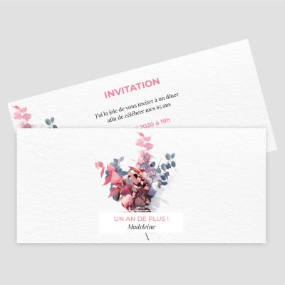 Carton d'invitation recto verso
