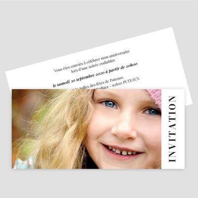 Carton d'invitation recto verso