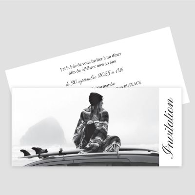 Carton d'invitation recto verso