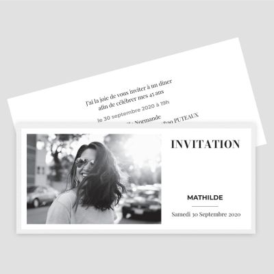 Carton d'invitation recto verso