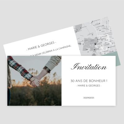 Carton d'invitation recto verso