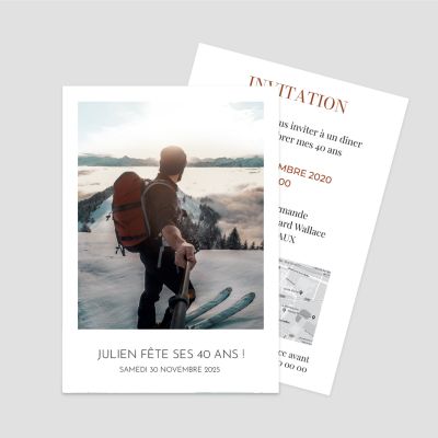 Carton d'invitation A6 recto verso