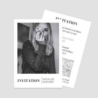 Carton d'invitation A6 recto verso