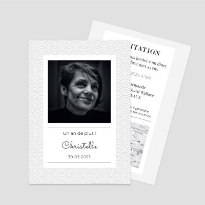 Carton d'invitation A6 recto verso