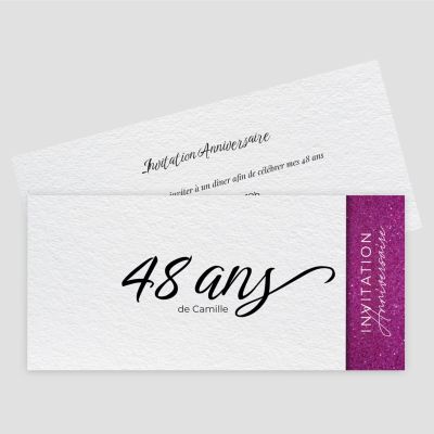 Carton d'invitation recto verso