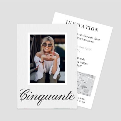 Carton d'invitation A6 recto verso