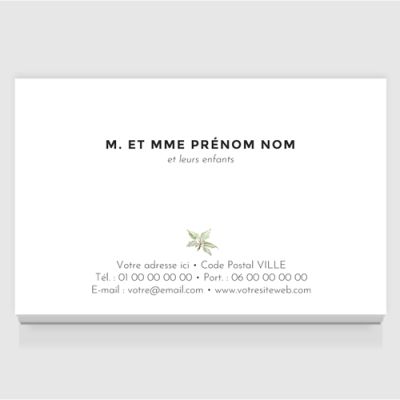 Carte de visite grand format