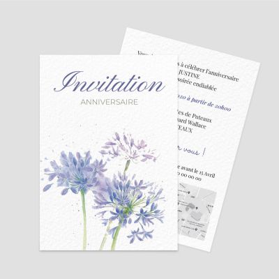 Carton d'invitation A6 recto verso