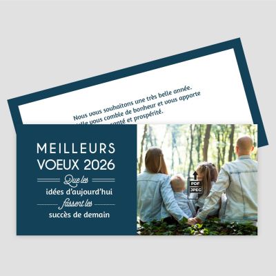 Carte de voeux recto verso