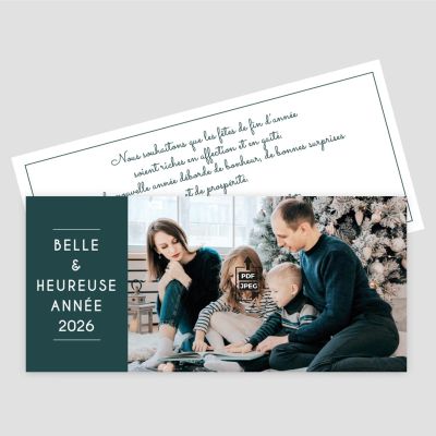 Carte de voeux recto verso