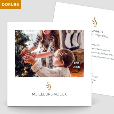 Carte de voeux recto verso