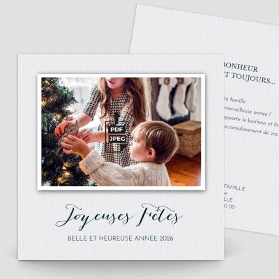 Carte de voeux recto verso