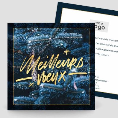 Carte de voeux recto verso