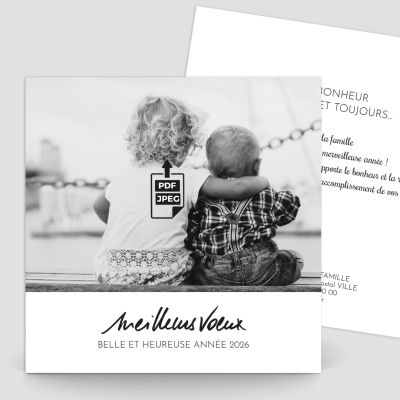 Carte de voeux recto verso