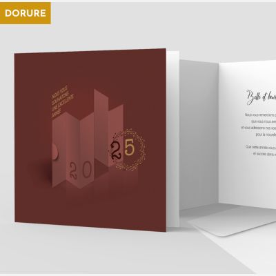 Carte de voeux 2 volets