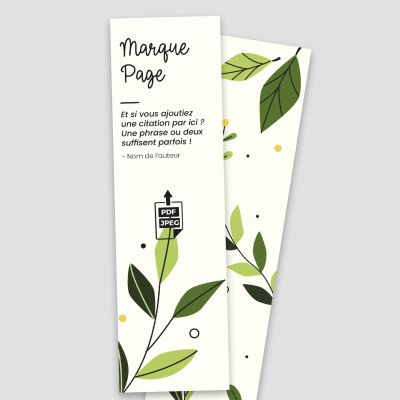 Marque-page original, impression sur marque-page