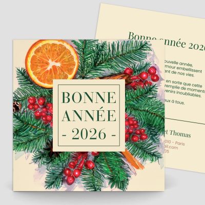 Carte de voeux recto verso